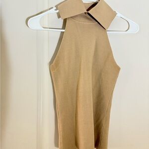 Who What Wear Tan Sleeveless Top